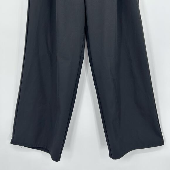 Lulus Chic Position Paperbag Waist Wide Leg Pants Trousers Black Womens Sz XL - Picture 5 of 12